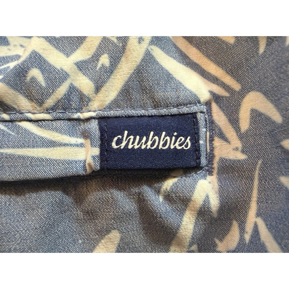 Chubbies Swim Trunks Mens Large L 7" Blue Pineapple Board Shorts Mesh Liner - Picture 4 of 9